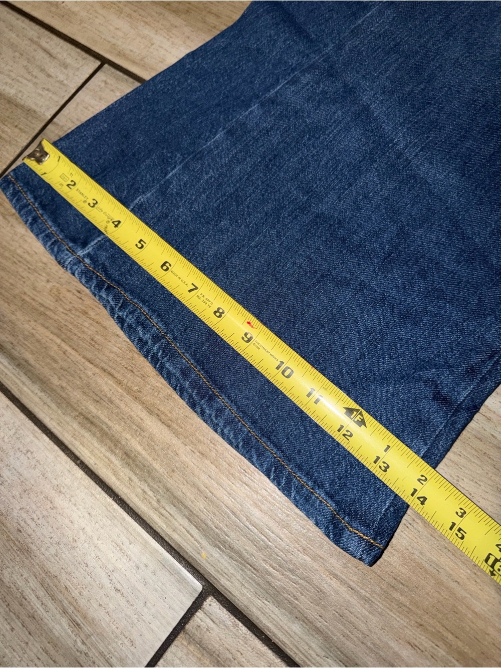 Pilcro Wide-Leg Flare Jeans in Dark Blue - Picture 7 of 7